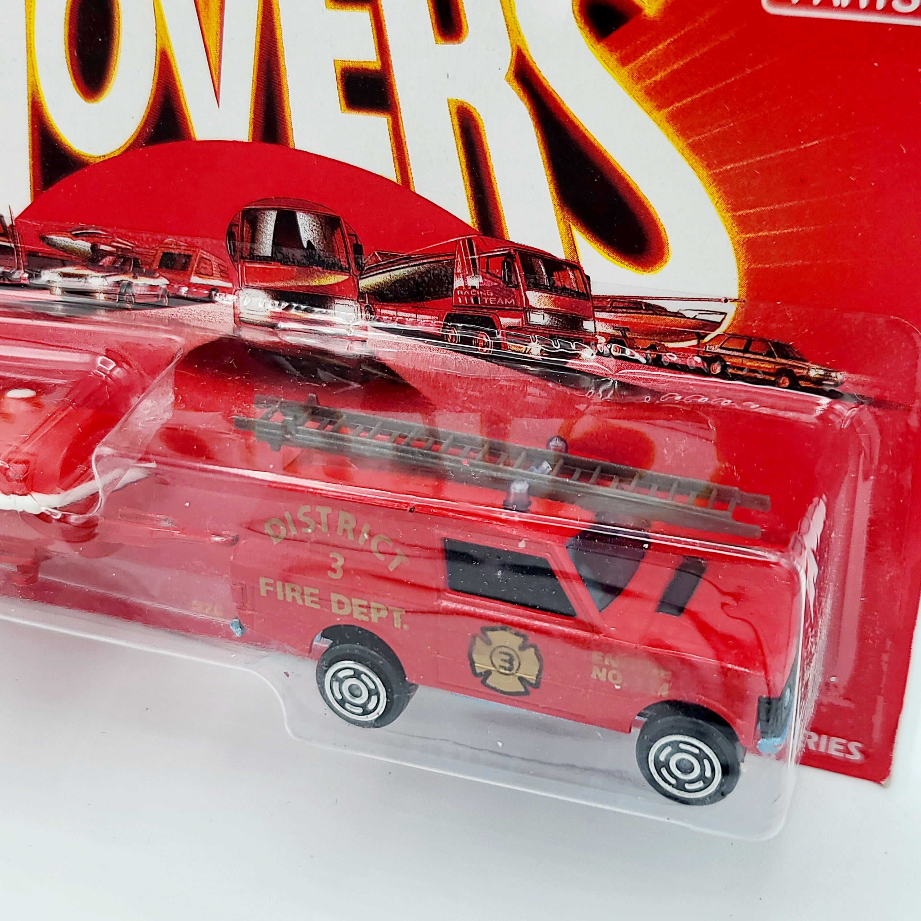 Majorette Range Rover Fire Truck w/ Tanker Trailer #376 (1990 Movers 300 Series)